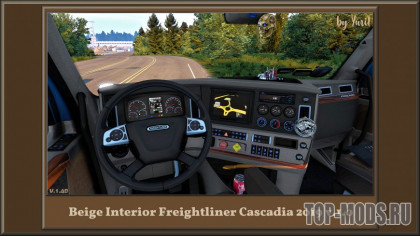 Beige Interior for Freightliner Cascadia 2019