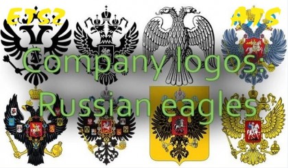 Company logos: Russian eagles