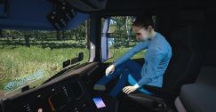 Animated female passenger in truck 0