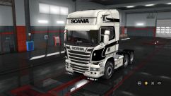 Black and White Scania для Scania Streamline и своего прицепа Krone 0