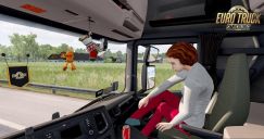 Animated female passenger in truck 2