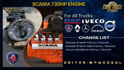 Scania 730HP Engine For All Trucks