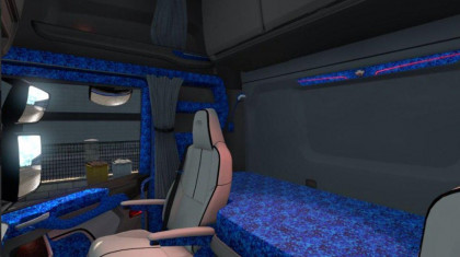 Scania Blue Pluche Interior