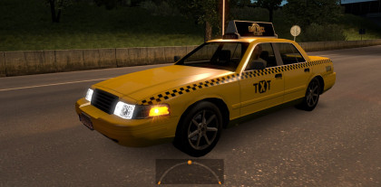 Желтые такси в трафик