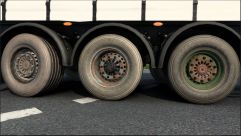 Dirt tires and rims pack / Пак грязных шин и дисков для грузовиков и прицепов 1