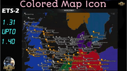 Colored Map Icon