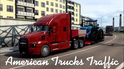 Американские грузовики из ATS в трафике