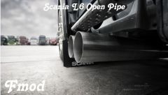 Scania L6 Open Pipe для Scania S&R 2016 0