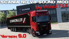 Improvements and rework Scania S&R2016 V8 stock sound 2