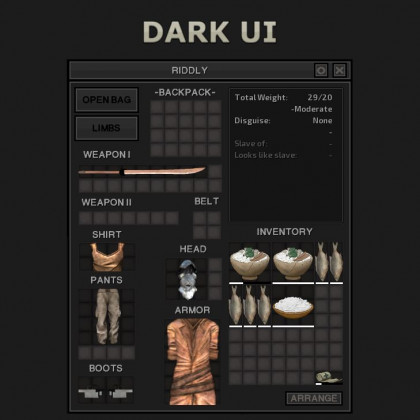 Dark UI / Темный интерфейс