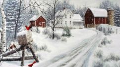 Winter Farm Menu Background 0