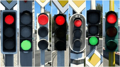 Different lenses of traffic lights