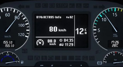 Mercedes-Benz Actros MP3 Realistic Dashboard Computer