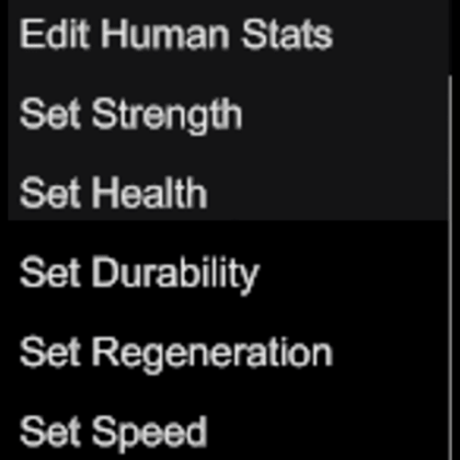 Human Stat Menu