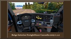 Beige Interior for Freightliner Cascadia 2019 0