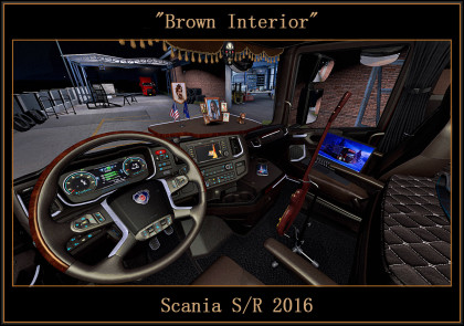 Brown Interior для Scania  S/R 2016