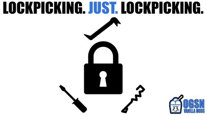 Lockpicking! Just. Lockpicking.
