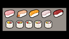 Food Texture Variety - Vanilla Expanded Sushi 1
