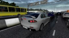 Mitsubishi Lancer X в трафик 0