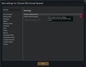 Choose Wild Animal Spawns 1 Choose Wild Animal Spawns 1